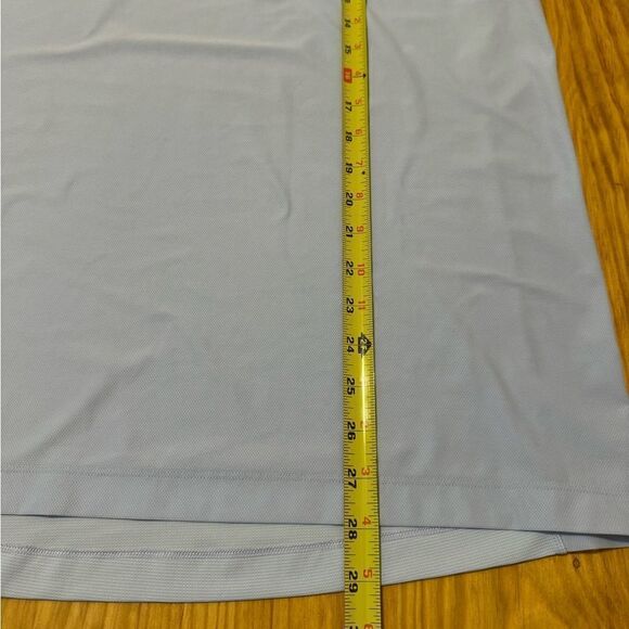 Lululemon Stretch Golf Polo Mens Size LRG Light Blue Snap Button LM3DIYS - Picture 2 of 5